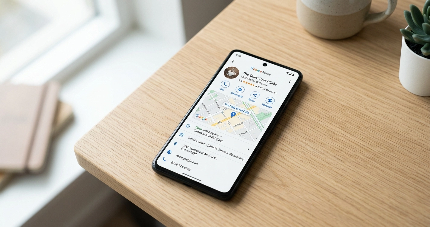 Google My Business Profil eines lokalen Unternehmens in den Suchergebnissen
