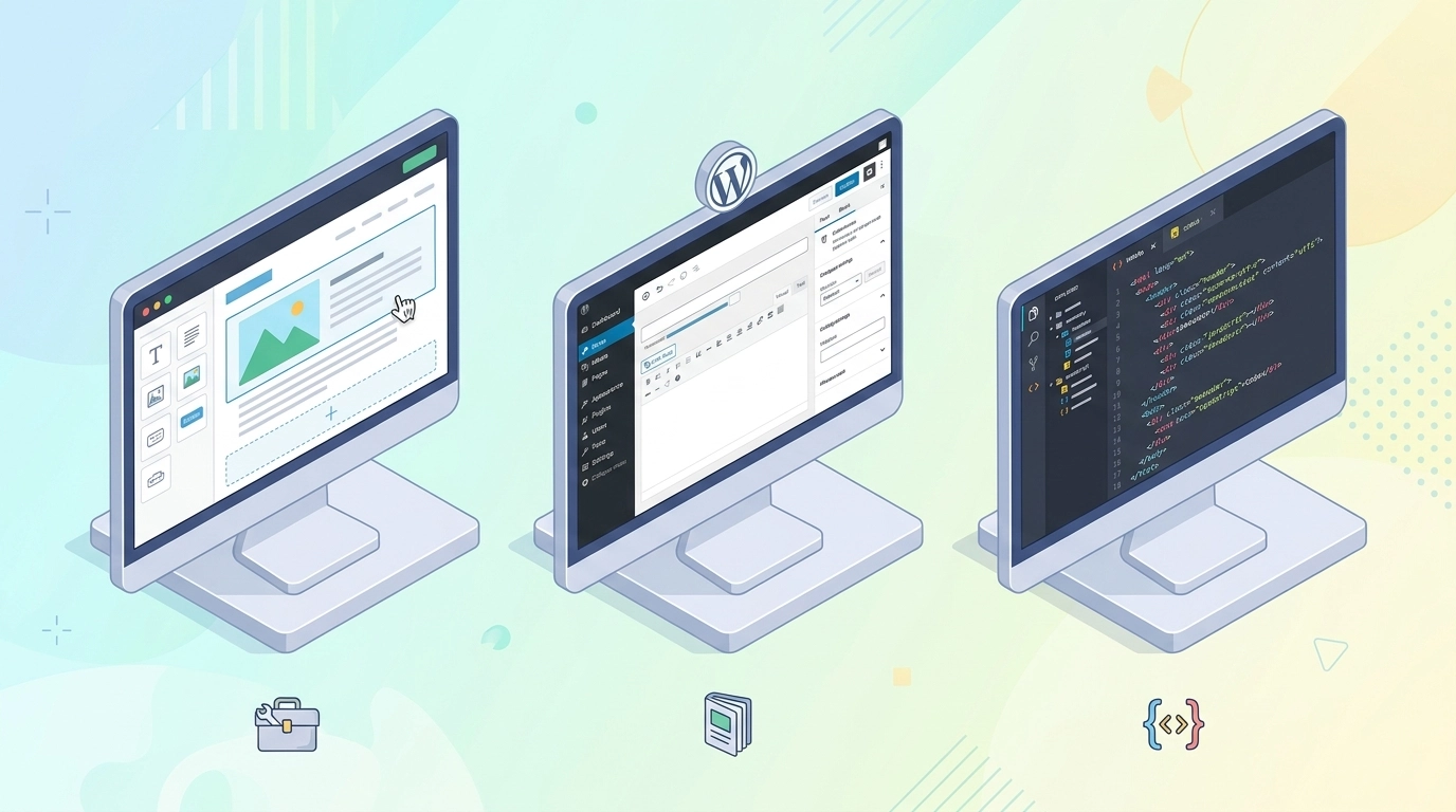 Drei Website-Lösungen im Vergleich: Baukastensystem, WordPress und individuelle Entwicklung